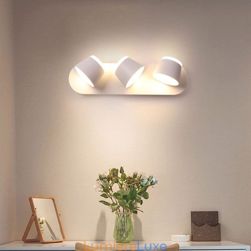 Applique murale moderne rotative en aluminium