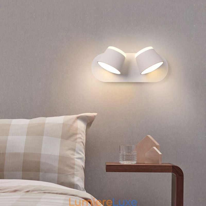 Applique murale moderne rotative en aluminium