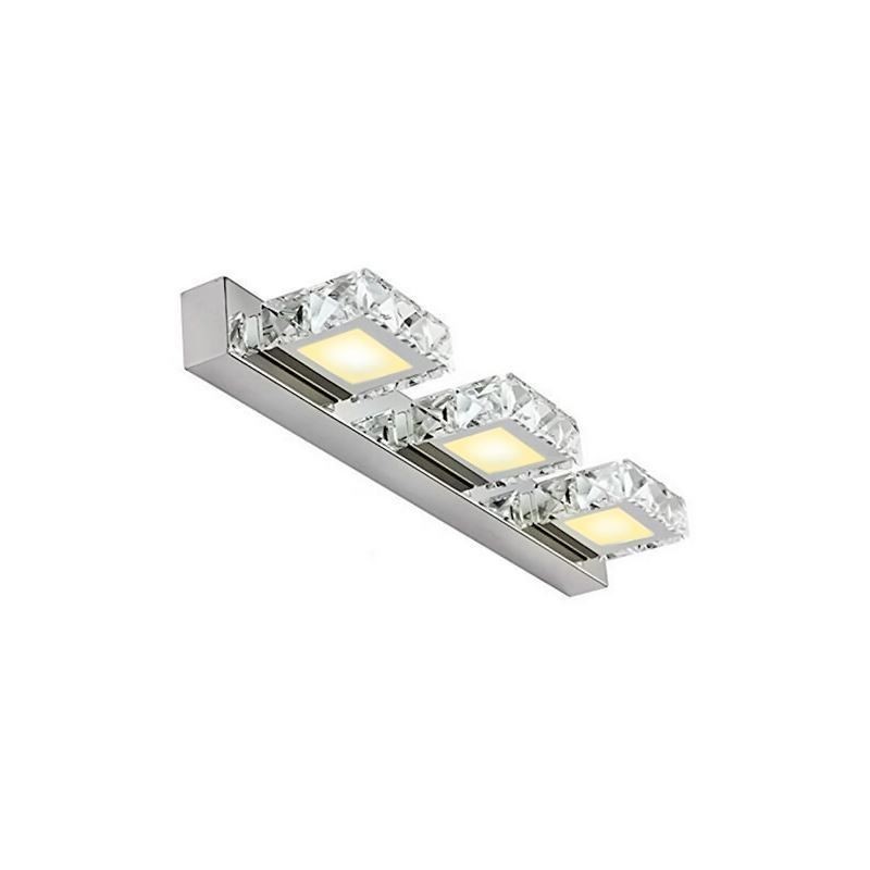 Applique murale pour miroir de salle de bain, lampe murale en acier inoxydable