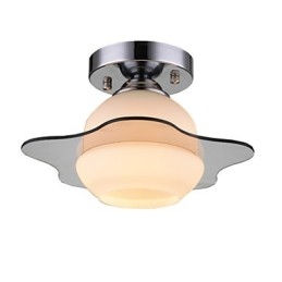 Plafonnier moderne encastré 1 lumière en métal contemporain