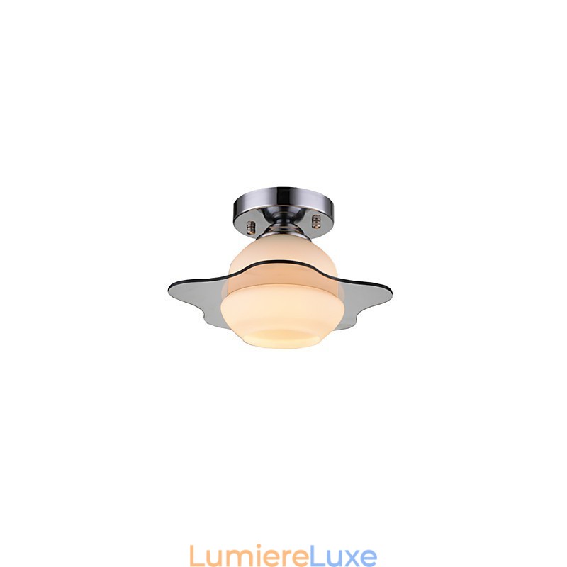 Plafonnier moderne encastré 1 lumière en métal contemporain