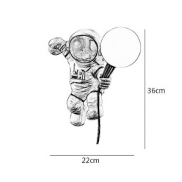 Applique murale moderne en résine pour enfants, style astronaute créatif