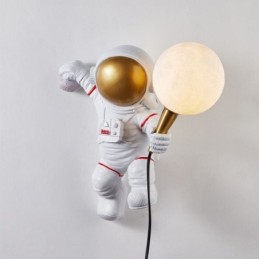 Applique murale moderne en résine pour enfants, style astronaute créatif