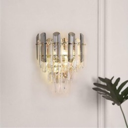 Appliques murales européennes en cristal pour salle de bain