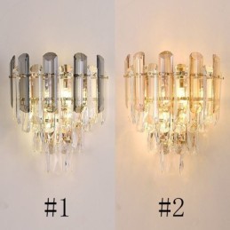 Appliques murales européennes en cristal pour salle de bain