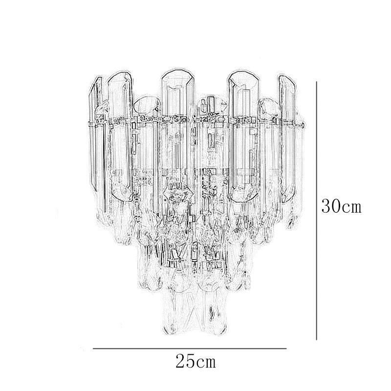Appliques murales européennes en cristal pour salle de bain