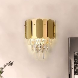 Applique murale moderne en cristal, lampe de chevet