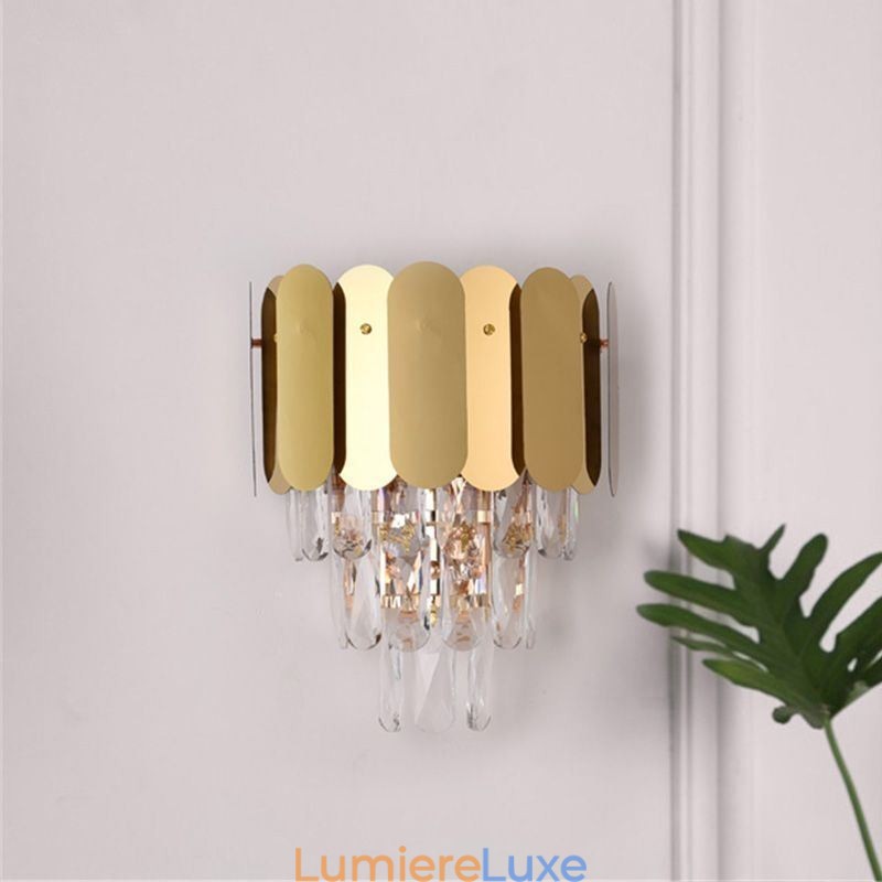 Applique murale moderne en cristal, lampe de chevet
