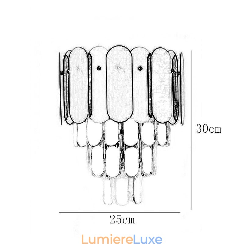 Applique murale moderne en cristal, lampe de chevet