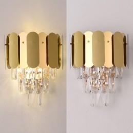 Applique murale moderne en cristal, lampe de chevet