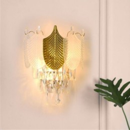 Applique murale moderne en cristal avec base 2X
