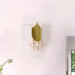 Applique murale moderne en cristal avec base 2X