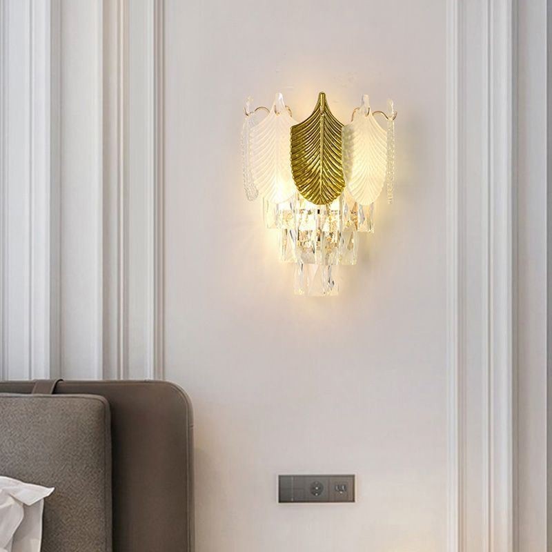 Applique murale moderne en cristal avec base 2X