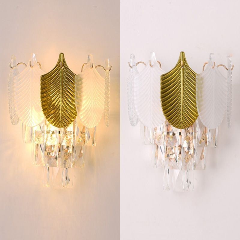 Applique murale moderne en cristal avec base 2X