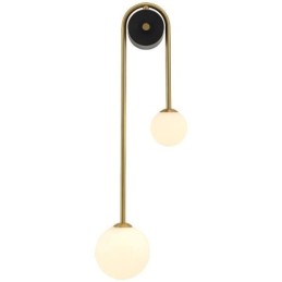 Applique murale Globe en verre, applique murale moderne en laiton