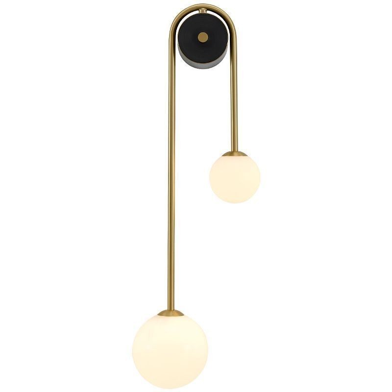 Applique murale Globe en verre, applique murale moderne en laiton
