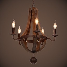 Lustre 5 lumières Vintage Rétro Country Living Dining Metal