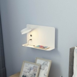 Applique murale rotative avec port de chargement USB