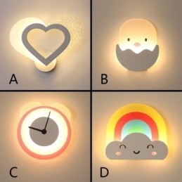 Applique murale en acrylique, jolie applique lumineuse