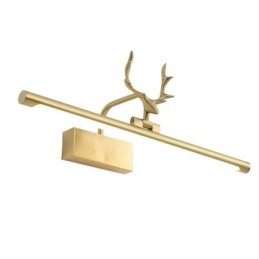 Applique murale nordique en laiton avec éclairage frontal pour miroir