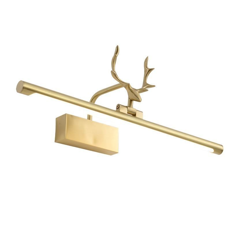 Applique murale nordique en laiton avec éclairage frontal pour miroir