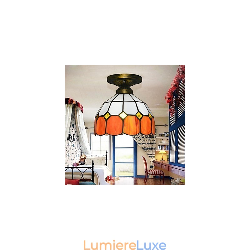 Lampe à dôme absorbante créative à éclairage contracté méditerranéen