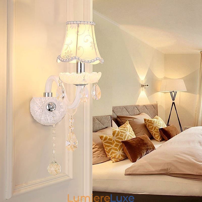 Applique murale élégante en cristal de style européen classique