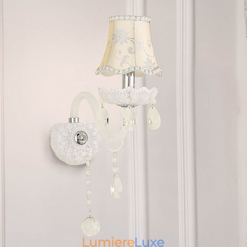 Applique murale élégante en cristal de style européen classique
