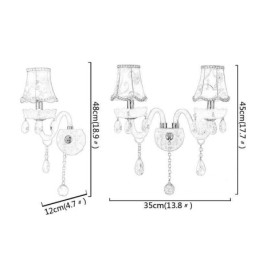 Applique murale élégante en cristal de style européen classique