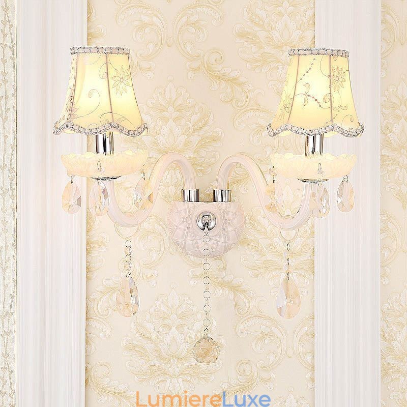 Applique murale élégante en cristal de style européen classique