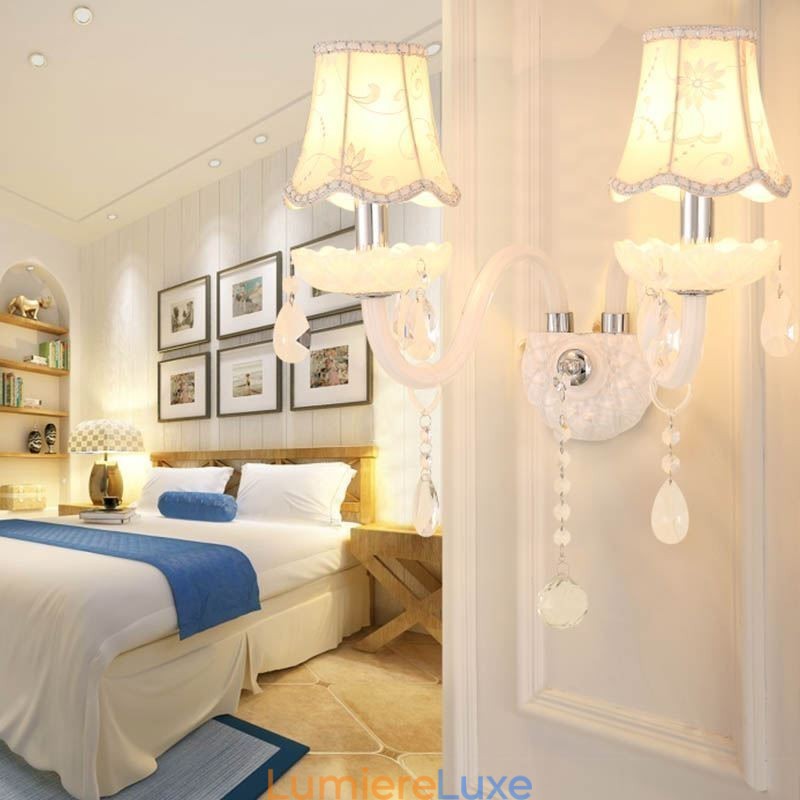 Applique murale élégante en cristal de style européen classique