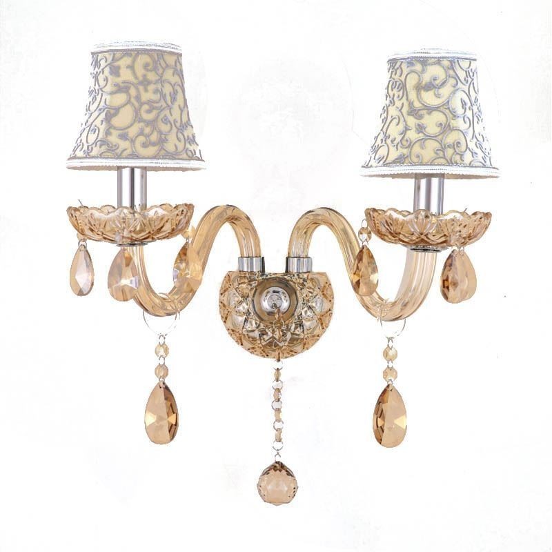 Applique murale élégante en cristal de style européen pour allée