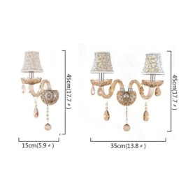 Applique murale élégante en cristal de style européen pour allée