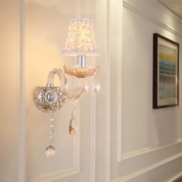 Applique murale élégante en cristal de style européen pour allée