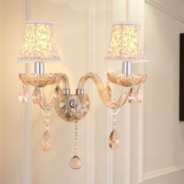 Applique murale élégante en cristal de style européen pour allée