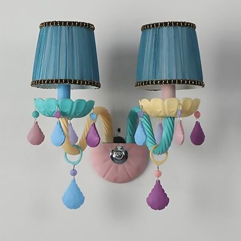 Applique murale européenne en cristal colorée Macaron