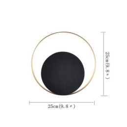 Applique murale circulaire noire de style moderne, lampe créative pour chevet
