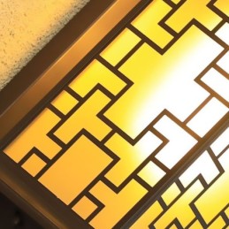 Applique murale d'extérieur chinoise étanche avec grille de fenêtre