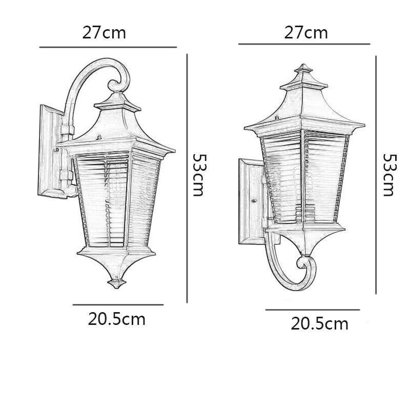 Applique murale moderne d'extérieur étanche pour gazebo, cour, couloir, jardin, balcon