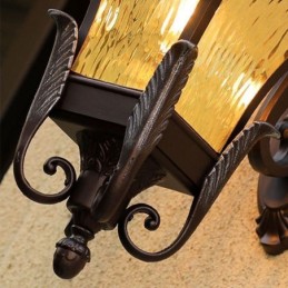 Applique murale chinoise d'extérieur en verre étanche à une tête pour cour et couloir