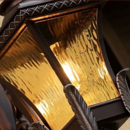 Applique murale chinoise d'extérieur en verre étanche à une tête pour cour et couloir