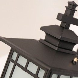 Applique murale d'extérieur de style chinois, imperméable, en forme de pavillon, pour jardin et balcon
