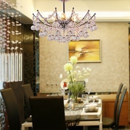 Lustre en cristal luxueux avec 6 lumières