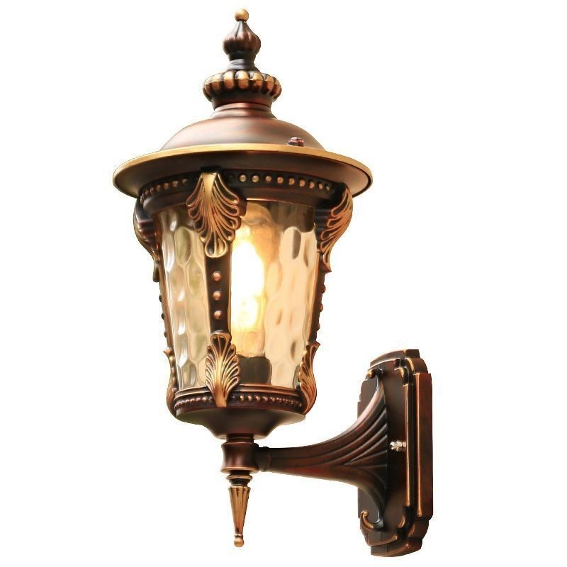 Applique murale d'extérieur rétro européenne, imperméable, sculptée, pour jardin, balcon, cour