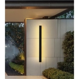 Applique murale d'extérieur longue et moderne, applique murale contemporaine, IP44, pour porche, patio, jardin