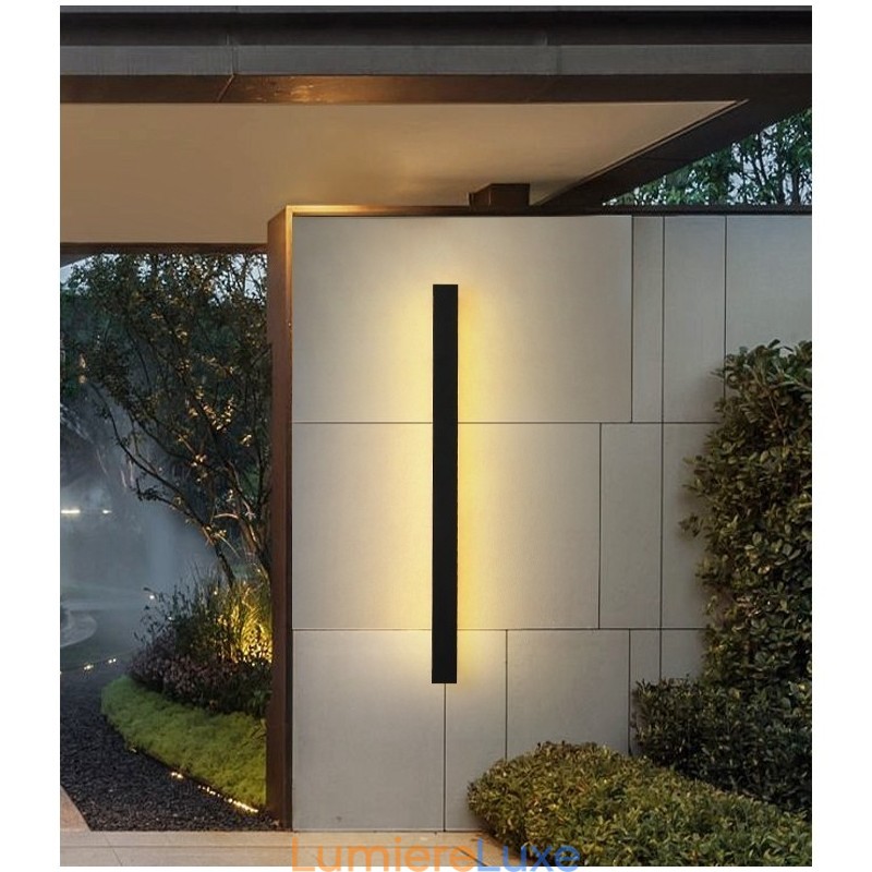 Applique murale d'extérieur longue et moderne, applique murale contemporaine, IP44, pour porche, patio, jardin
