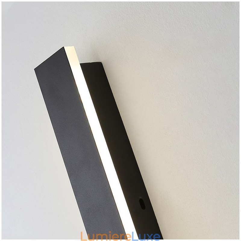 Applique murale d'extérieur longue et moderne, applique murale contemporaine, IP44, pour porche, patio, jardin