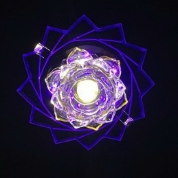 Plafonnier en cristal et métal contemporain moderne