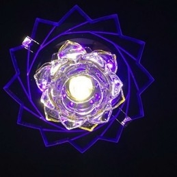 Plafonnier en cristal et métal contemporain moderne