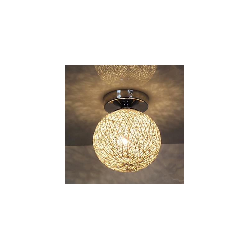 Lanterne contemporaine moderne en métal chromé avec globe encastré